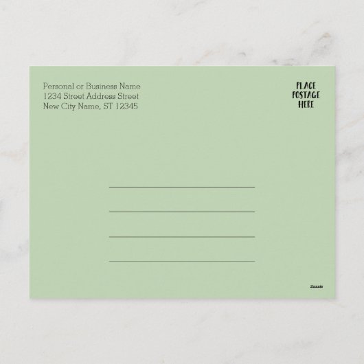 植物性のとロ葉ゴを使用したBusiness Greeting - シーズンポストカード (裏面)