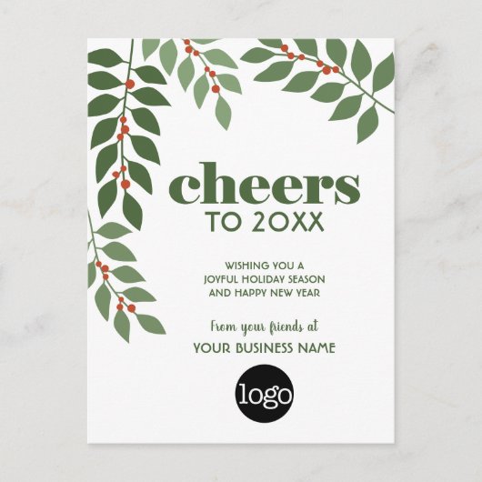 植物性のとロ葉ゴを使用したBusiness Greeting - シーズンポストカード (正面)