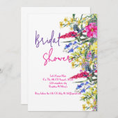 植物性のブライダルシャワーへの招待 招待状 (正面/裏面)