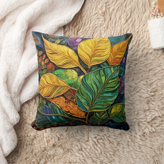 植物性の優雅さ クッション (ブランケット)