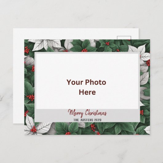 植物性の優雅さ:魅惑の冬の庭園 シーズンポストカード (正面/裏面)