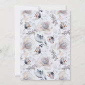 植物性の冬葉結婚式招待状 招待状 (裏面)