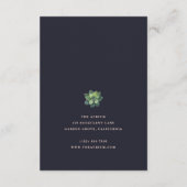 植物性の多肉的な結婚披露宴 エンクロージャーカード (裏面)