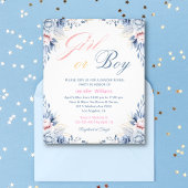 植物性の女の子または男の子のジェンダーが招待を明らかにする チラシ