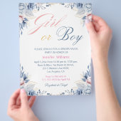 植物性の女の子または男の子のジェンダーが招待を明らかにする チラシ (手)