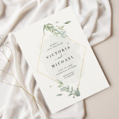 植物性の水の色の葉エレガントな結婚式 セーブザデート