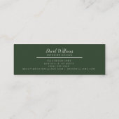 植物性の水色の緑の葉 スキニー名刺 (裏面)