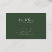 植物性の水色の緑の葉 名刺 (裏面)