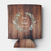 植物性の水葉色の素朴な木結婚の 缶クーラー (裏面)