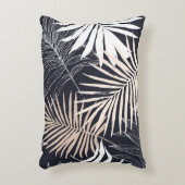 植物性の熱帯植物の葉：ヴィンテージグラフィック アクセントクッション (正面(垂直))