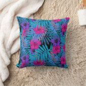 植物性の熱帯花 クッション (ブランケット)