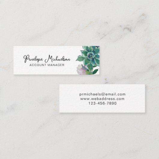 植物性の筋書きかわいらしの多汁 スキニー名刺 (正面/裏面)