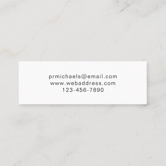 植物性の筋書きかわいらしの多汁 スキニー名刺 (裏面)