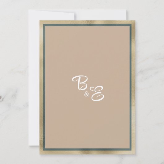 植物性の素朴なウッドランドフローラ日付を保存 招待状 (裏面)