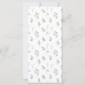 植物性の素朴なフローラ結婚の名刺 (裏面)