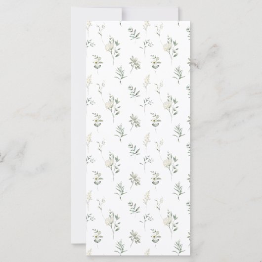 植物性の素朴なフローラ結婚の名刺 (裏面)