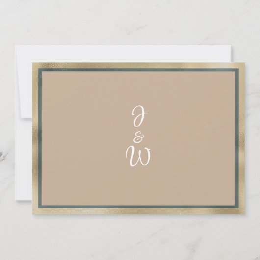 植物性の素朴な森のフローラありがとう 招待状 (裏面)