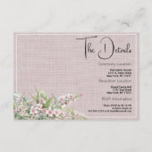 植物性の素朴な赤面ピンクミントフローラ詳細 エンクロージャーカード (正面)