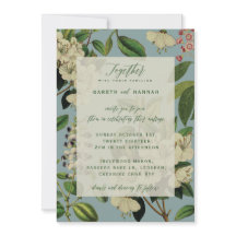 植物性の結婚式の招待 – アヒルの卵の青