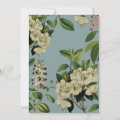 植物性の結婚式の招待 – アヒルの卵の青 招待状 (裏面)