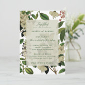 植物性の結婚式の招待 招待状 (スタンド正面)