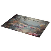 植物性の絵を描フラミンゴのカスタマイズ カッティングボード (角)