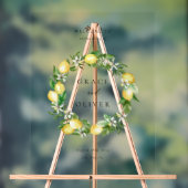 植物性の緑とレモンリースサマー結婚ズ アクリルサイン (ニュートラル)