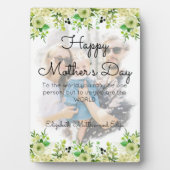 植物性の緑と写真ハッピーマザーの日 フォトプラーク (正面)