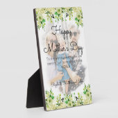 植物性の緑と写真ハッピーマザーの日 フォトプラーク (側面)