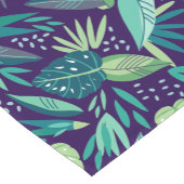 植物性の緑と紫の葉柄 ショートテーブルランナー (コーナー)