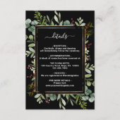 植物性の緑のクリスマス結婚の詳細 エンクロージャーカード (正面)