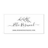 植物性の緑のスクリプト独自の作成 ラバースタンプ (インプリント)