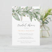 植物性の緑のブライダルシャワーへの招待 招待状 (スタンド正面)
