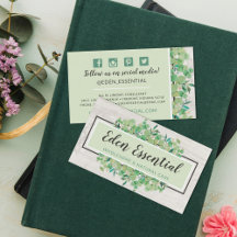 植物性の緑のユーカリ素朴ソーシャルメディア