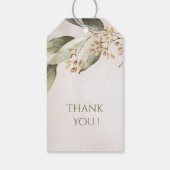 植物性の緑のヴィンテージ素朴なカップルの贈り物 ギフトタグ (裏面)