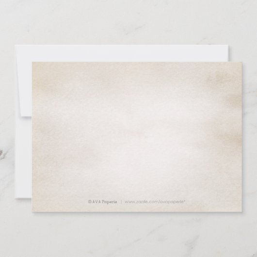 植物性の緑のヴィンテージ素朴な日付を保存 セーブザデート (裏面)