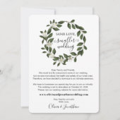 植物性の緑の同じ愛の小さ結婚さのダウンサイズ 案内状 (正面)