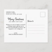 植物性の緑の松の写真メリークリスマス ポストカード (裏面)