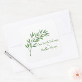 植物性の緑の枝の名前の内接 スクエアシール (封筒)