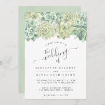 植物性の緑の水の色の多肉類結婚の