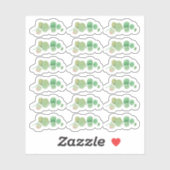 植物性の緑の水色のユーカリの葉 シール (シート)