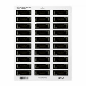 植物性の緑の水色の葉のアドレス ラベル (フルシート)