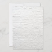 植物性の緑の白レンガ結婚ズ 招待状 (裏面)