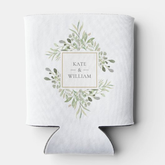 植物性の緑の結婚葉 缶クーラー (裏面)