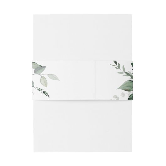 植物性の緑の葉の水の色の結婚インビ 招待状ベリーバンド (裏面例)