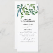 植物性の緑の葉の水の色結婚の (正面/裏面)