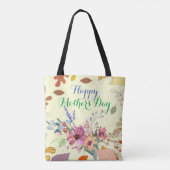 植物性の緑の葉ハッピーマザーズ・デイフローラ トートバッグ (裏面)