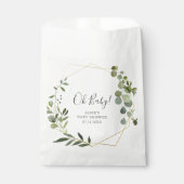 植物性の緑の赤ちゃんシャワー フェイバーバッグ (正面)