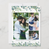 植物性の緑の金ゴールド7 Photo Save The Date セーブザデート (裏面)