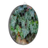 植物性の緑色のツタと野石 ダーツボード (正面左)